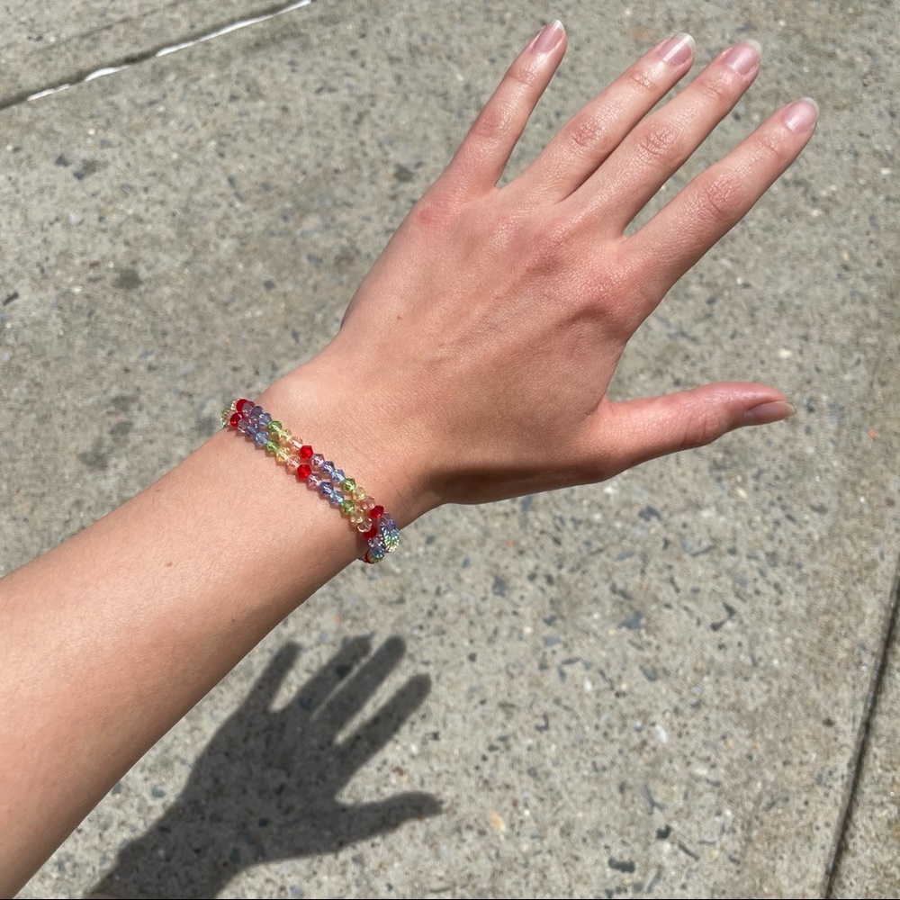 Swarovski Crystal Rainbow Chakra Bracelet